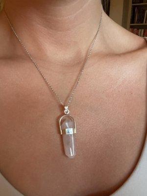 Rose quartz pendent