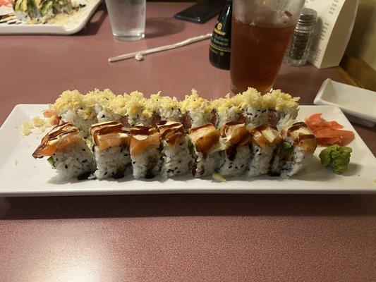 Sunset roll(back) and sweet and sour roll(front)