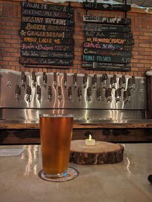 Amber Lager and a Buster Brown.