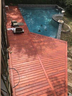 Finished pool deck.