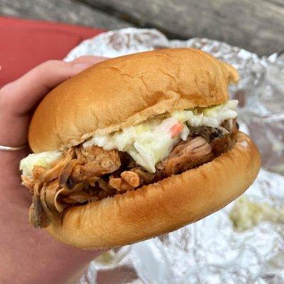 Pulled pork with coleslaw