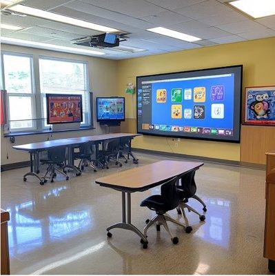 Interactive Smartboard for home schooling and traditional classroom. Excellent for the office and presentations.