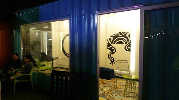 Re-habbed shipping container hangouts!