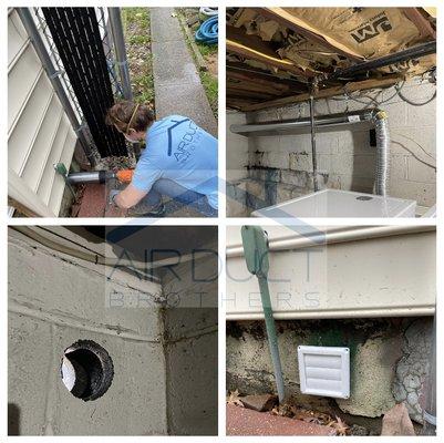 Dryer vent installation- Air Duct Brothers Team