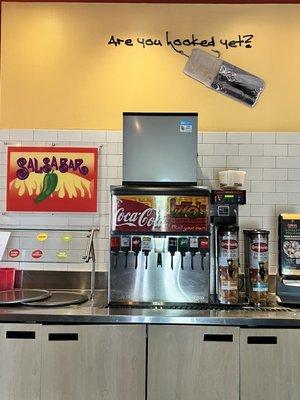 Sauce & Drink station @Izzo's Illegal Burrito