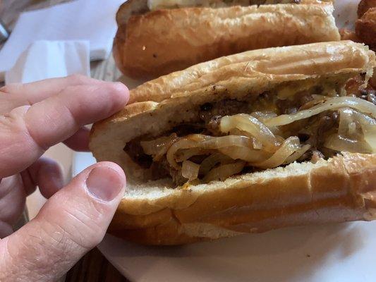 $17.00 cheesesteak