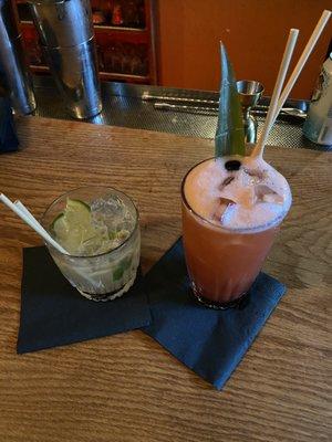 Caipirinha and Singapore Sling--fresh and delicious