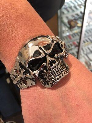 Monster skull cuff bracelet