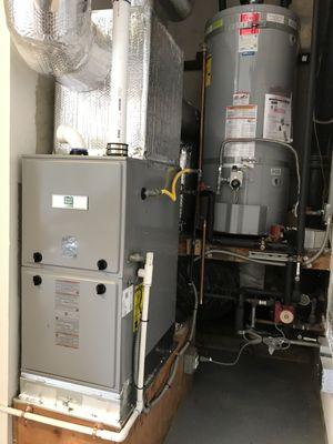 Tight Furnace and Water Heater install.