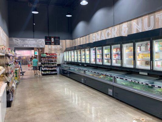 Ice cream and cold desserts are moved next to seafood department