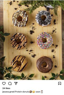 These are their yummy "guilt free" Protein Donuts - Oreo; Funfetti; chocolate