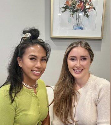 Actual Patient (Pictured Left) with Nurse Lori | Post Laser Facial