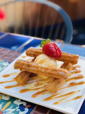 Churros con Helado