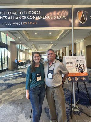 Brady and Molly representing our agency at the Agents Alliance Conference September in 2023.