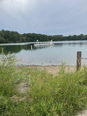 The deep end and diving board