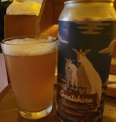 The very refreshing Goatshire IPA where they work with Ruse Brewing!