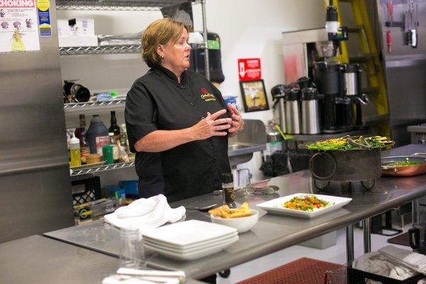 Chef Cathee in our commercial kitchen