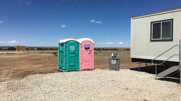 His and Hers portable toilets