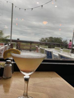 Lemon drop with a view