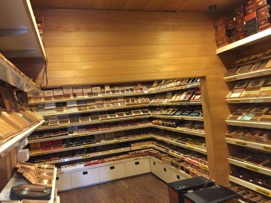 Nice humidor with good selection.