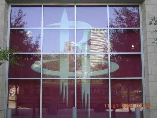 Graphic Motorized Shades for Toyota Center