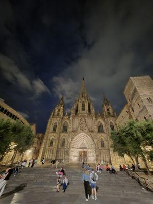 Barcelona Cathedral at night!