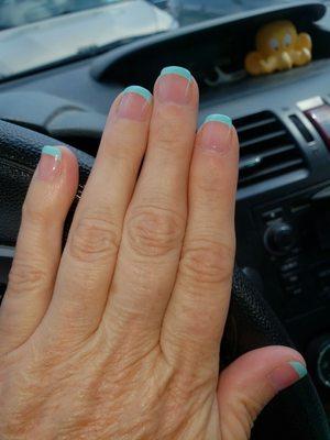 My French tip nails