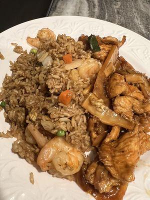 Shrimp Fried Rice Ginger Chicken!