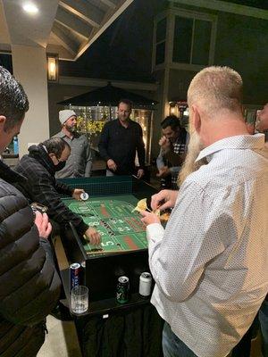 New Year's Eve party craps games.