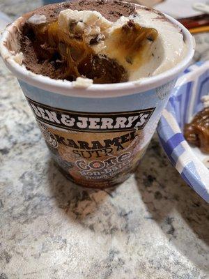 The vegan Ben & Jerry's Karamel Sutra is at this Dierbergs!