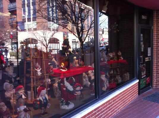 The front window at Christmastime.  I've never been there another time.