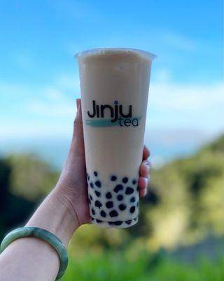 Black Milk Tea with boba