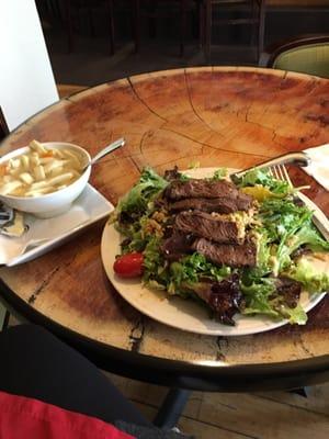 Great steak salad and soup.