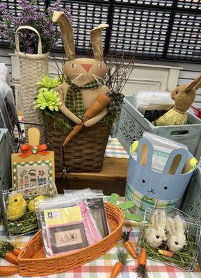 Cute Easter display featuring Cross Stitch Charts by designers - Heart in Hand & Primrose Stitches