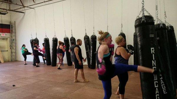 Cardio kickboxing / boxing mon-thurs at 6 and 7 pm