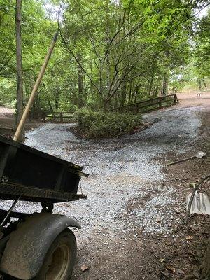 Ravel on running trail