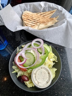 Greek Salad and Pita