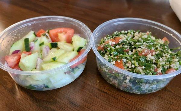 Shirazi and Tabouli Salads