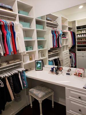 Walk-in Closet with built-in Vanity