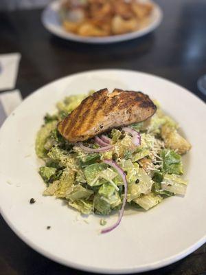 Salmon Caesar salad