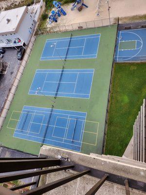 Tennis, basketball, volleyball and playground