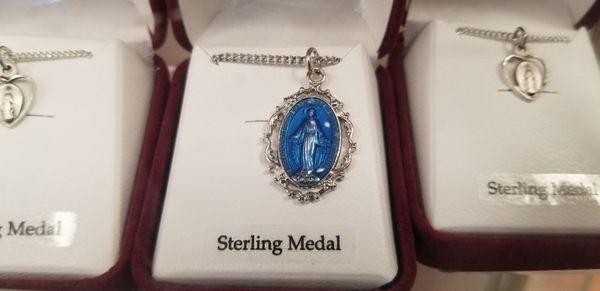 6/4/22 If I were religious,  this blue pendent might be my necklace of choice.  The 316 sterling is good.