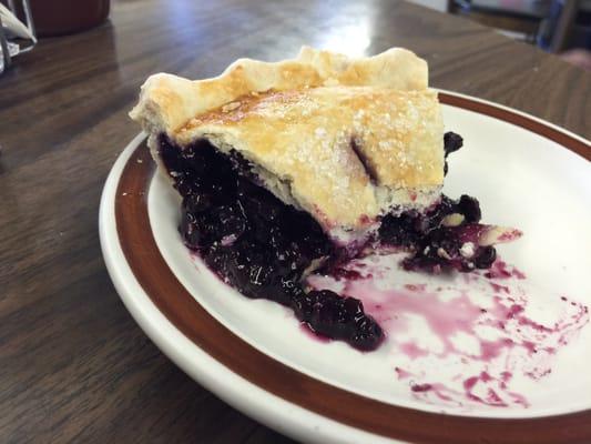 Wild blueberry pie.