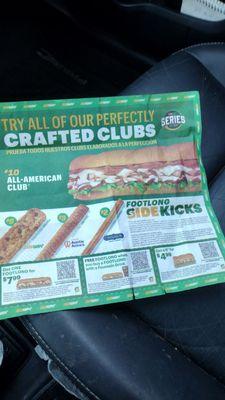 Subway coupons