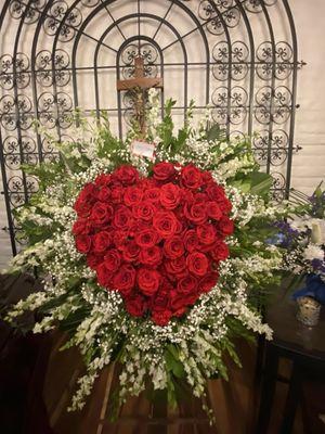 Beautiful heart flower arrangement