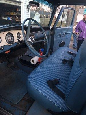 Reupholstered 1965 ford seat