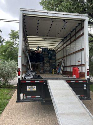 Our move filled half the truck; another load was added