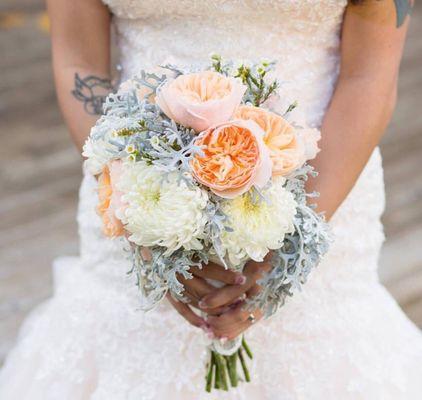 November Peach Wedding Bouquet