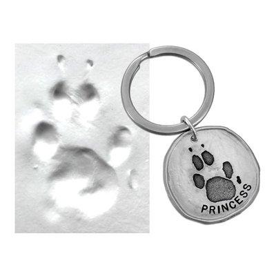 Your pet's actual paw print on a keyring!