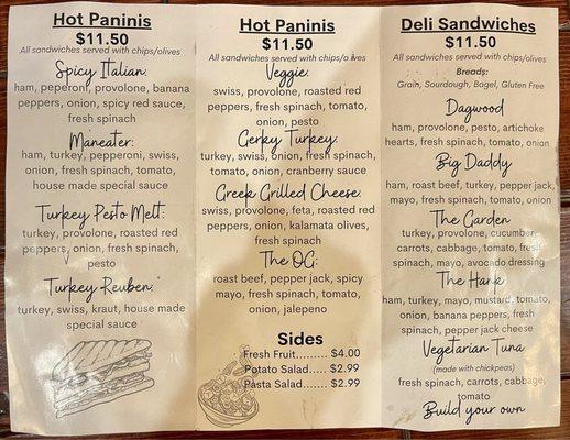 Pg. 2 of 2 the paper menu